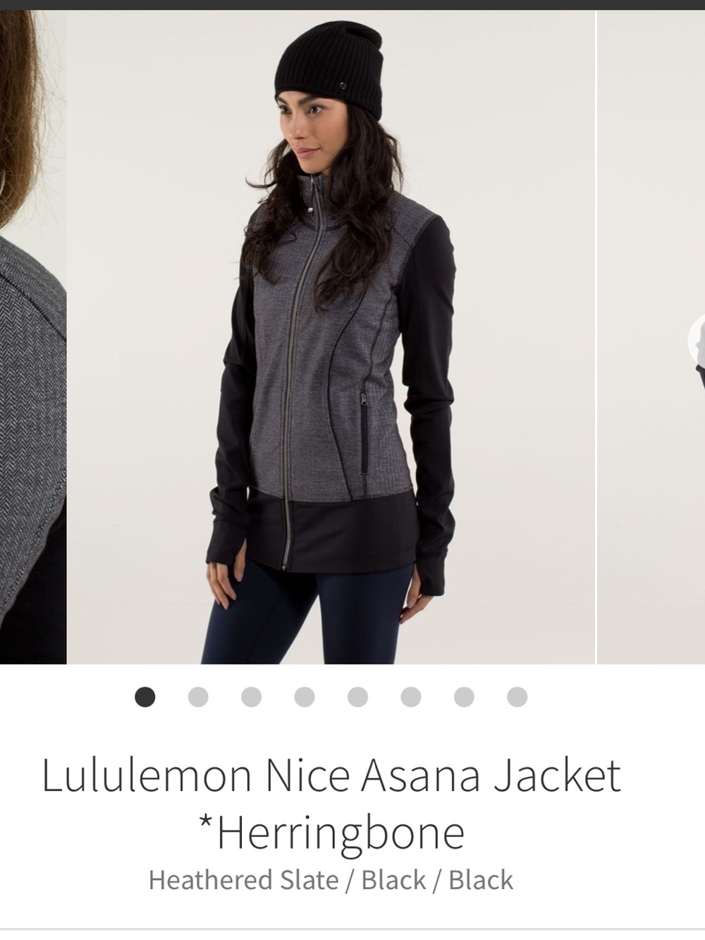 lululemon athletica Nice Asana Jacket - Heathered Slate & Black